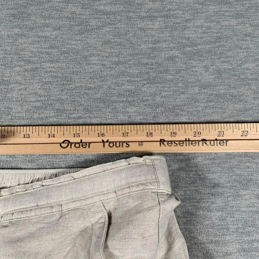 Cubavera Pants Mens XL Beige Linen Blend Jogger Drawstring Relaxed Fit Casual